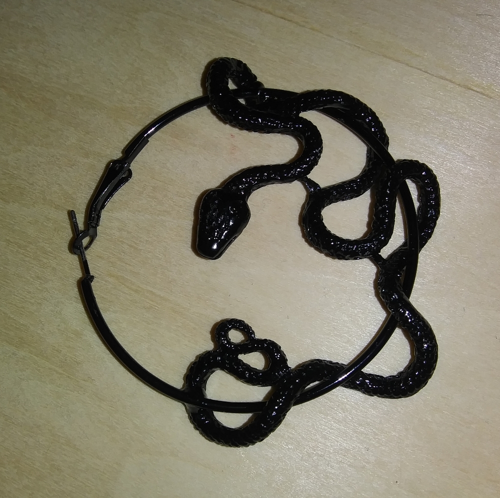 Intertwined Snake Hoop Earrings